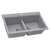 Ruvati 34 inch epiGranite Topmount Workstation Ledge Granite Composite Kitchen Sink - Silver Gray - RVG1350GR