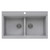 Ruvati 34 inch epiGranite Topmount Workstation Ledge Granite Composite Kitchen Sink - Silver Gray - RVG1350GR