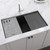 Ruvati 33-inch Undermount Workstation Granite Composite Kitchen Sink Matte Black - RVG2302BK
