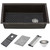 Ruvati 33-inch Granite Composite Undermount Workstation Kitchen Sink Coffee Brown - RVG2302ES