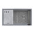 Ruvati 33-inch Undermount Workstation Granite Composite Kitchen Sink Urban Gray - RVG2302UG