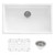 Ruvati 30-inch Fireclay Undermount / Drop-in Topmount Kitchen Sink Single Bowl - White - RVL3030WH