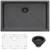 Ruvati 30-inch Undermount Gunmetal Black Stainless Steel Kitchen Sink 16 Gauge Single Bowl - RVH6300BL