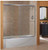 Foremost CVST9999-RN-BN Custom Cove Frameless Sliding Tub Door 72" W x 60" H with Rain Glass - Brushed Nickel