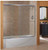 Foremost CVST9999-AU-SV Cove Frameless Sliding Tub Door 72" W x 60" H with Autumn Glass - Silver