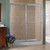 Foremost TDSS6066-OB-SV Tides Framed Sliding Shower Tub Door 56" W x 60" H with Obscure Glass - Silver