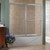 Foremost TDST9999-OB-SV Tides Custom Framed Sliding Shower Tub Door 72" W x 58" H with Obscure Glass - Silver