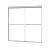 Craft + Main 6MM Frameless Sliding Shower Door 60" W x 60" H with Clear Glass - Silver Trim - CVST6060-CL-SV