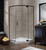 Foremost MRCNEO80-CL-SG Marina Frameless Neo Angle Shower Door 36" W x 80" H with Clear Glass - Satin Gold