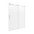 Craft + Main MRRL6076-CL-BN Marina Frameless Sliding Roller Tub and Shower Door 60" W x 76" H with Clear Glass - Brushed Nickel Trim