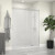 Craft + Main MRRL6076-CL-SV Marina Frameless Sliding Roller Tub and Shower Door 60" W x 76" H with Clear Glass - Silver Trim