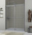 Foremost LGDR6063-CL-BN Lagoon Frameless Double Roller Shower Doors 59" W x 63" H with Clear Glass - Brushed Nickel