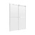 Craft + Main Lagoon Frameless Double Roller Shower Doors 59" W x 63" H with Clear Glass - Silver Trim - LGDR6063-CL-SV