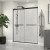Craft + Main LGDR6076-CL-MB Lagoon Frameless Double Roller Shower Doors 59" W x 76" H with Clear Glass - Matte Black Trim