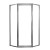 Craft + Main TDNA0470-CL-SV Tides Framed Neo Angle Shower Door with 24" W x 70" H with Clear Glass - Silver Trim