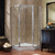 Craft + Main TDNA0570-CL-SV Tides Framed Neo Angle Shower Door with 24" W x 70" H with Clear Glass - Silver Trim