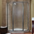 Craft + Main Tides Framed Neo Angle Shower Door with 24" W x 70" H with Obscure Glass - Brushed Nickel - TDNA0570-OB-BN