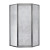 Craft + Main TDNA0570-OB-SV Tides Framed Neo Angle Shower Door with 24" W x 70" H with Obscure Glass - Silver