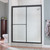 Craft + Main TDSS4870-RN-OR Tides Framed Sliding Shower Door 48" W x 70" H with Rain Glass - Oil Rubbed Bronze