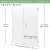 Craft + Main MRHG4874-CL-SV Marina Hinge Shower Door & Inline Panel 48" W x 74" H with Clear Glass - Silver Trim