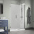 Craft + Main MRHG4874-CL-BN Marina Hinge Shower Door & Inline Panel 48" W x 74" H with Clear Glass - Brushed Nickel Trim