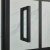 Craft + Main MRHG4874-CL-MB Marina Hinge Shower Door & Inline Panel 48" W x 74" H with Clear Glass - Matte Black Trim