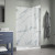 Craft + Main MRHG6074-CL-SV Marina Hinge Shower Door & Inline Panel 60" W x 74" H with Clear Glass - Silver Trim