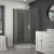 Craft + Main CVNA0474-CL-SV Cove Neo Angle Frameless Shower Door 36" W x 74" H with Clear Glass - Silver Trim
