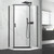 Craft + Main CVNA0674-CL-MB Cove Neo Angle Frameless Shower Door 42" W x 74" H with Clear Glass - Matte Black Trim