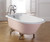 Cheviot 2093-WC-6-PN TRADITIONAL Cast Iron Bathtub with Faucet Holes - 54" x 30" x 24" w/ Polished Nickel Feet