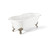 Cheviot 2110-WW-7-BN REGAL Cast Iron Bathtub with Faucet Holes - 68" x 31" x 24" w/ Brushed Nickel Feet