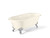 Cheviot 2111-BB-CH REGAL Cast Iron Bathtub with Continuous Rolled Rim - 68" x 31" x 24" w/ Chrome Feet