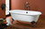 Cheviot 2111-WC-WH REGAL Cast Iron Bathtub with Continuous Rolled Rim - 68" x 31" x 24" w/ White Feet