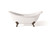 Cheviot 2112-WW-6-AB REGENCY Cast Iron Bathtub with Faucet Holes - 72" x 31" x 31.25" w/ Antique Bronze Feet