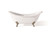 Cheviot REGENCY Cast Iron Bathtub with Faucet Holes - 72" x 31" x 31.25" w/ Brushed Nickel Feet - 2112-WW-6-BN