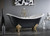 Cheviot 2114-WC-6-AB REGENCY Cast Iron Bathtub with Lion Feet and Faucet Holes - 72" x 31" x 31.25" w/ Antique Bronze Feet