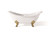 Cheviot REGENCY Cast Iron Bathtub with Lion Feet and Faucet Holes - 72" x 31" x 31.25" w/ Polished Brass Feet - 2114-WW-6-PB