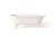 Cheviot REGAL Cast Iron Bathtub with Faucet Holes - 61" x 31" x 24" w/ White Feet - 2126-WW-7-WH
