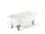 Cheviot 2126-WW-8-PN REGAL Cast Iron Bathtub with Faucet Holes - 61" x 31" x 24" w/ Polished Nickel Feet