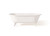 Cheviot 2126-WW-8-WH REGAL Cast Iron Bathtub with Faucet Holes - 61" x 31" x 24" w/ White Feet