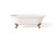 Cheviot 2127-WW-BN REGAL Cast Iron Bathtub with Continuous Rolled Rim - 61" x 31" x 24" w/ Brushed Nickel Feet