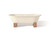 Cheviot 2128-BB-7-FO REGAL Cast Iron Free-Standing Bathtub with Wooden Base and Faucet Holes - 61" x 31" x 24"