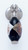 JVJ Polished Nickel 30 mm (1 3/16") Pendant Drop Door Pull - Gold and Silver on Black - 53414