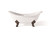 Cheviot REGENCY Cast Iron Bathtub with Lion Feet and Faucet Holes - 61" x 31" x 29" w/ Antique Bronze Feet - 2150-WW-6-AB