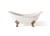 Cheviot REGENCY Cast Iron Bathtub with Lion Feet and Faucet Holes - 61" x 31" x 29" w/ Brushed Nickel Feet - 2150-WW-6-BN