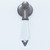 JVJ Satin Nickel 31% Leaded Crystal Tapered Baguette Pendant Door Pull - 51746
