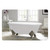 Cheviot CARLTON Cast Iron Bathtub with Faucet Holes - 70" x 32" x 26" w/ Chrome Feet - Custom Color of Choice - 2160-WC-6-CH