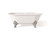 Cheviot 2160-WC-7-CH CARLTON Cast Iron Bathtub with Faucet Holes - 70" x 32" x 26" w/ Chrome Feet - Custom Color of Choice