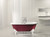 Cheviot CARLTON Cast Iron Bathtub with Continuous Rolled Rim - 70" x 32" x 26" w/ White Feet - Custom Color of Choice - 2161-WC-WH