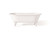 Cheviot REGAL Cast Iron Bathtub with Faucet Holes and Shaughnessy Feet - 61" x 31" x 24" w/ White Feet - 2168-WW-7-WH